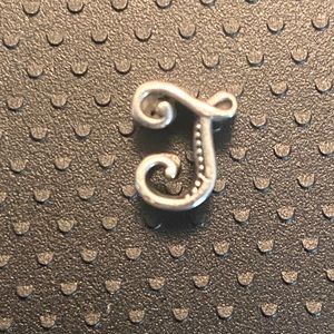 Sterling silver letter “J” charm